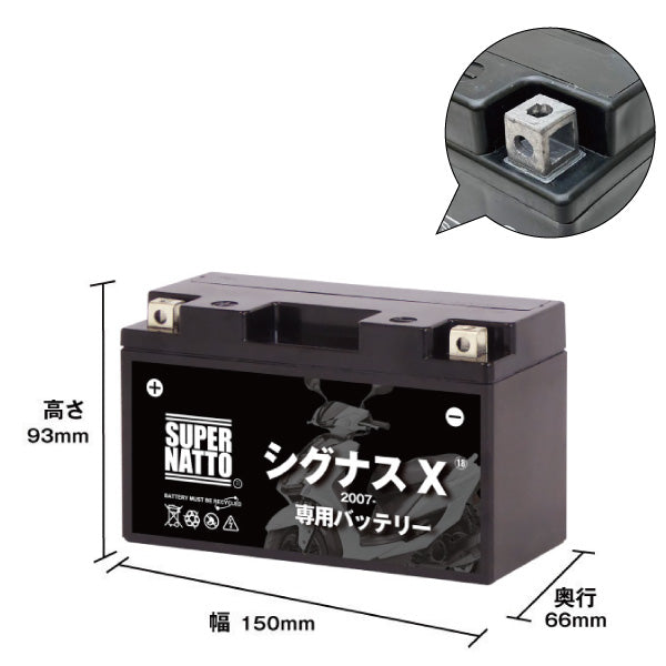 バイク用バッテリー■ヤマハ シグナスX (2007年式~)専用バッテリー