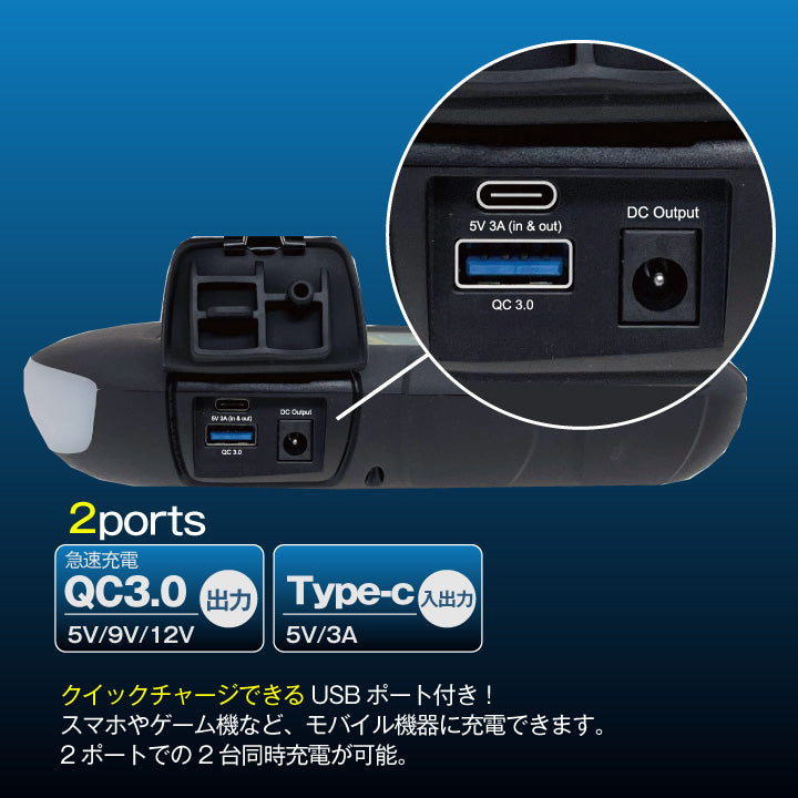 スーパーナット 2000AMP 12V 車両ジャンプスターター
