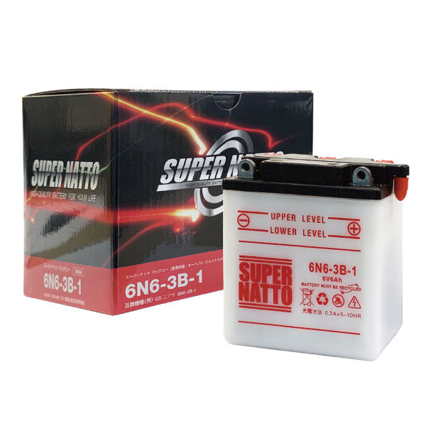スーパーナット 6N6-3B-1 (開放型) バイク用バッテリー