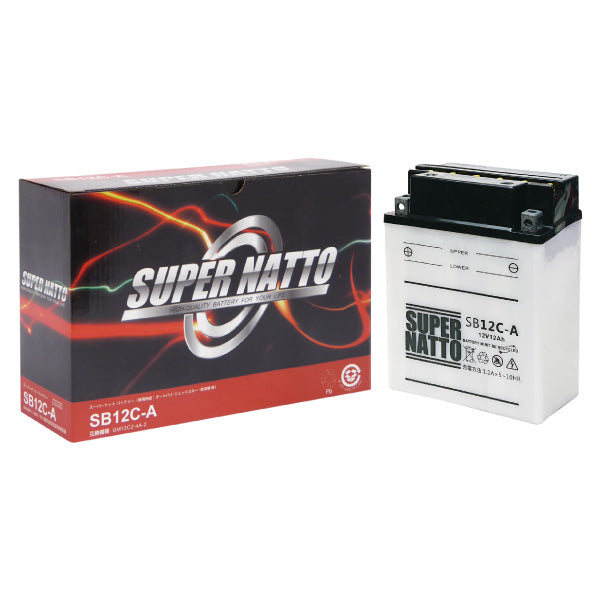 スーパーナット SB12C-A (開放型) バイク用バッテリー