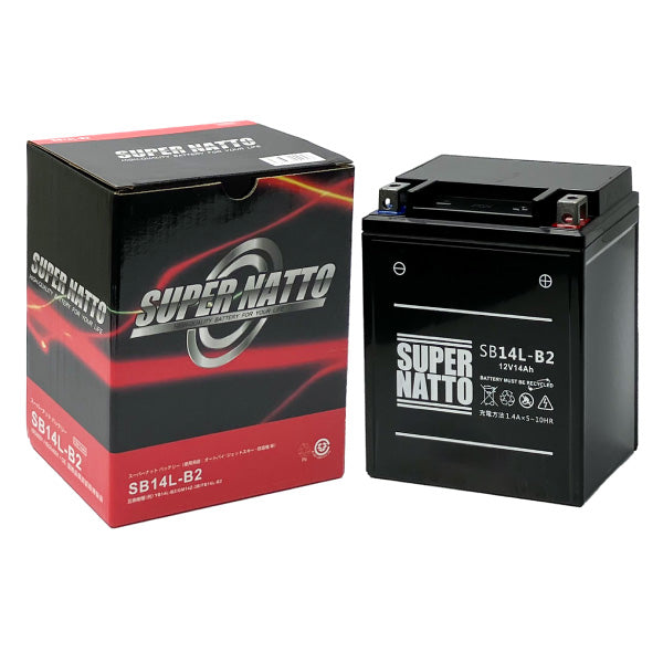 スーパーナット SB14L-B2 (シールド型) バイク用バッテリー