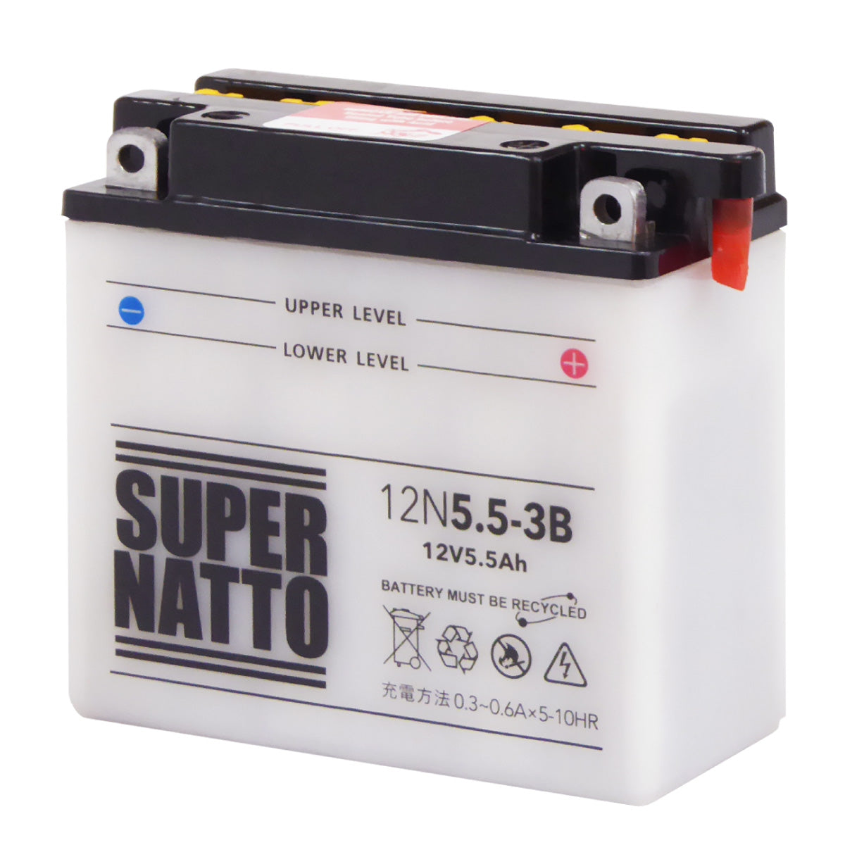 スーパーナット 12N5.5-3B （開放型） バイク用バッテリー – バッテリーストア.com