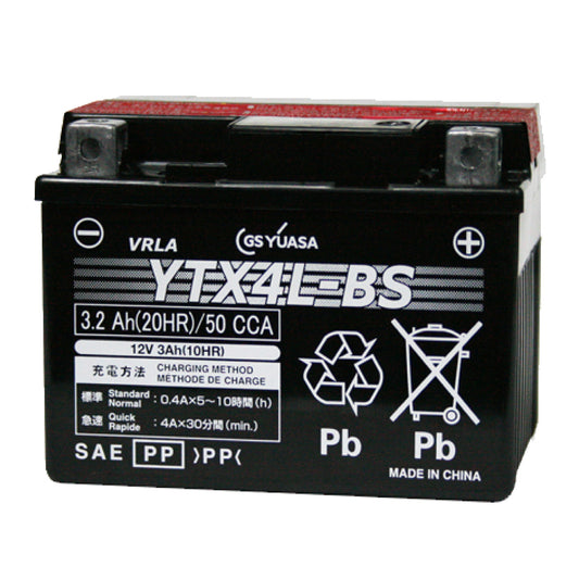 GSユアサ YTX4L-BS (密閉型) バイク用バッテリー
