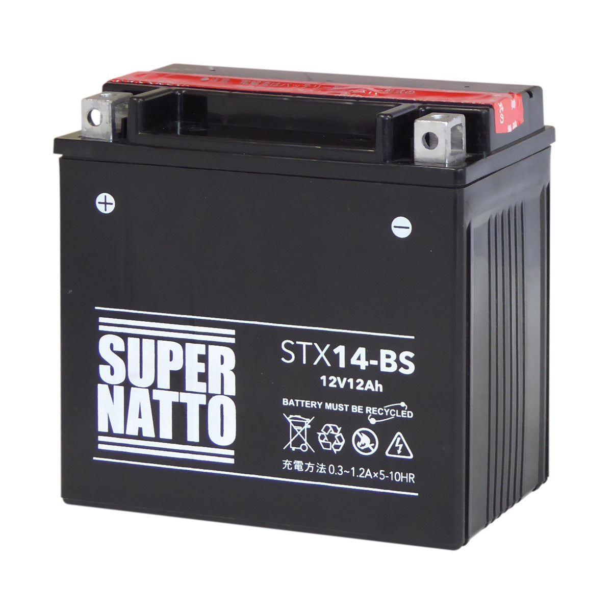 スーパーナット STX14-BS （密閉型） バイク用バッテリー – バッテリーストア.com