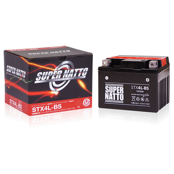 スーパーナット STX4L-BS (密閉型) バイク用バッテリー