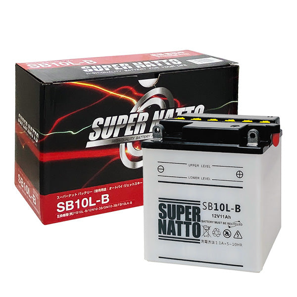 スーパーナット SB10L-B (開放型) バイク用バッテリー