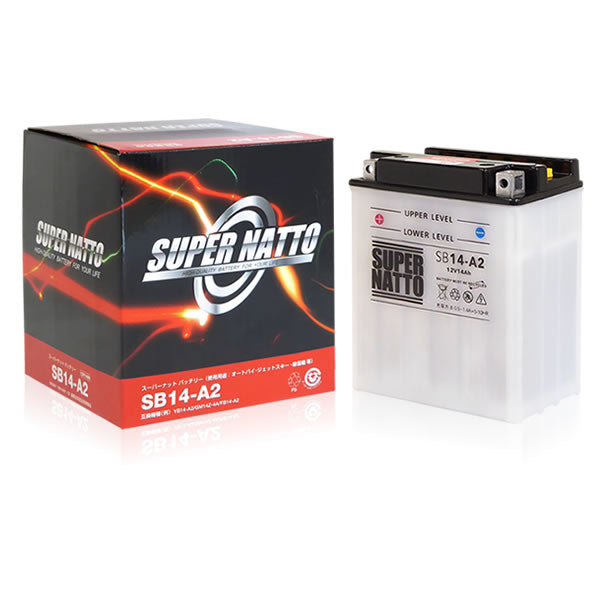 スーパーナット SB14-A2 (開放型) バイク用バッテリー