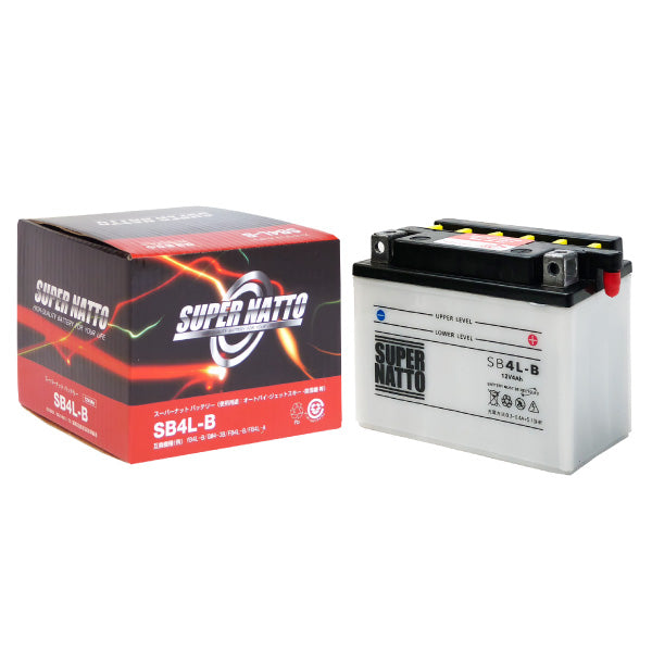 スーパーナット SB4L-B (開放型) バイク用バッテリー