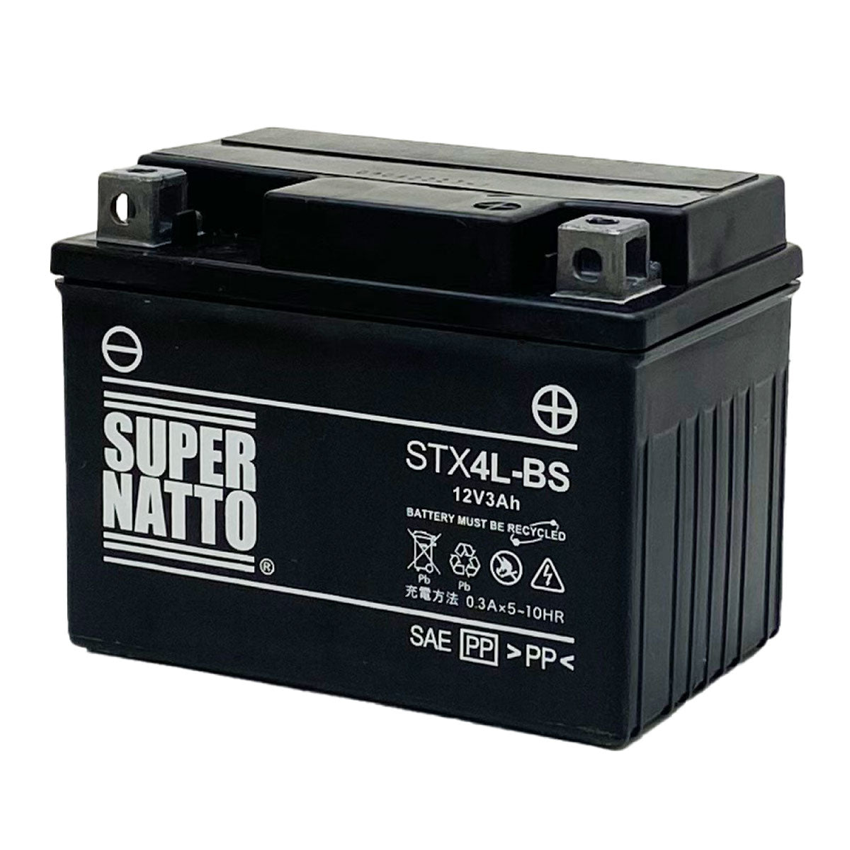 スーパーナット STX4L-BS (シールド型) バイク用バッテリー