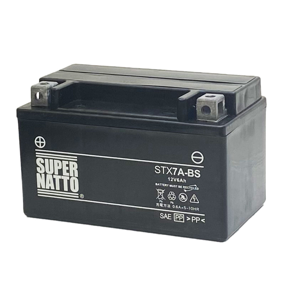 スーパーナット STX7A-BS (シールド型) バイク用バッテリー