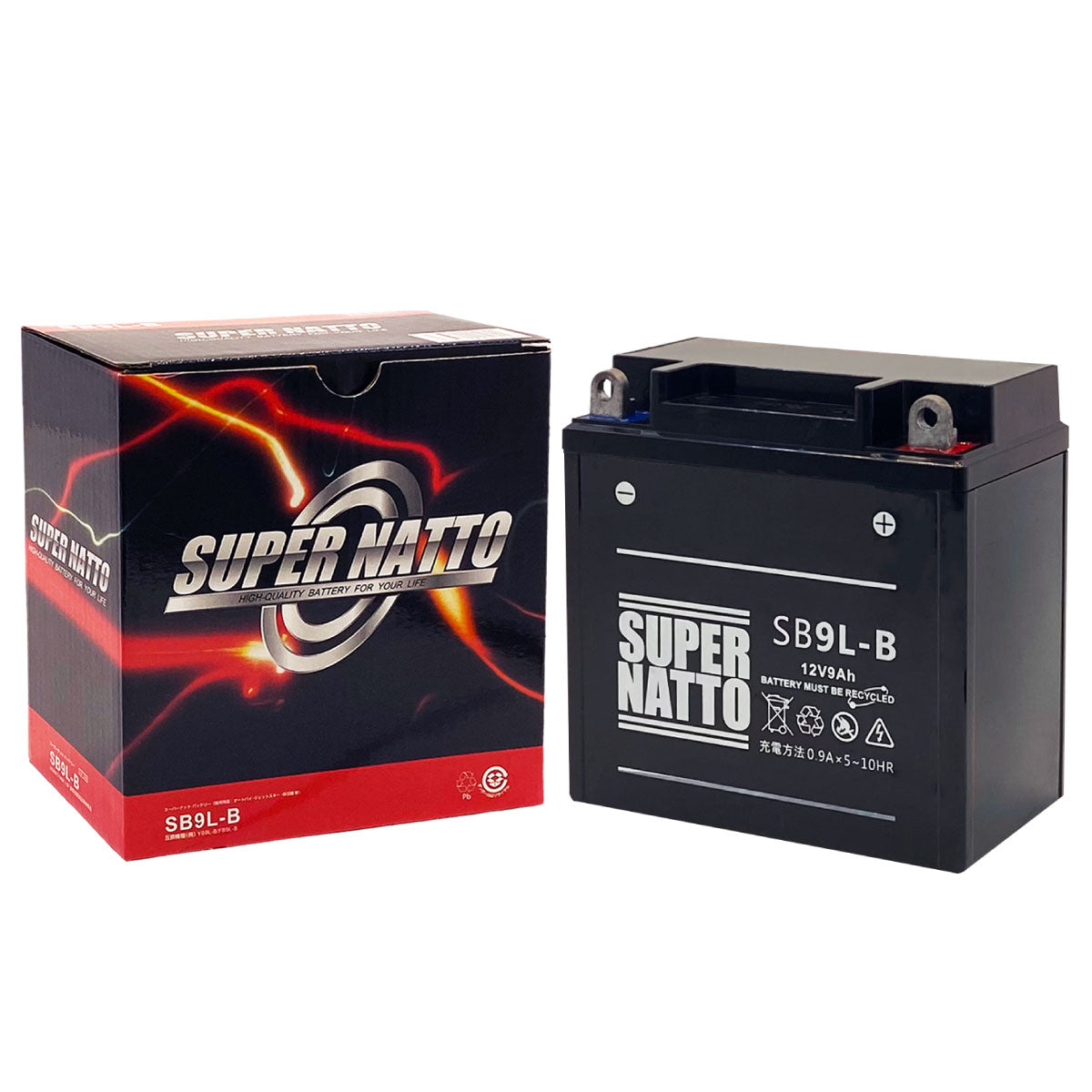 スーパーナット SB9L-B (シールド型) バイク用バッテリー