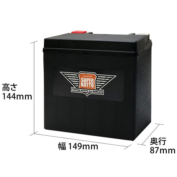スーパーナット 65958-04S ハーレー専用AGMバッテリー