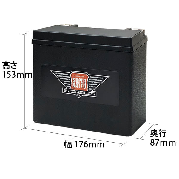 スーパーナット 65989-97S ハーレー専用AGMバッテリー