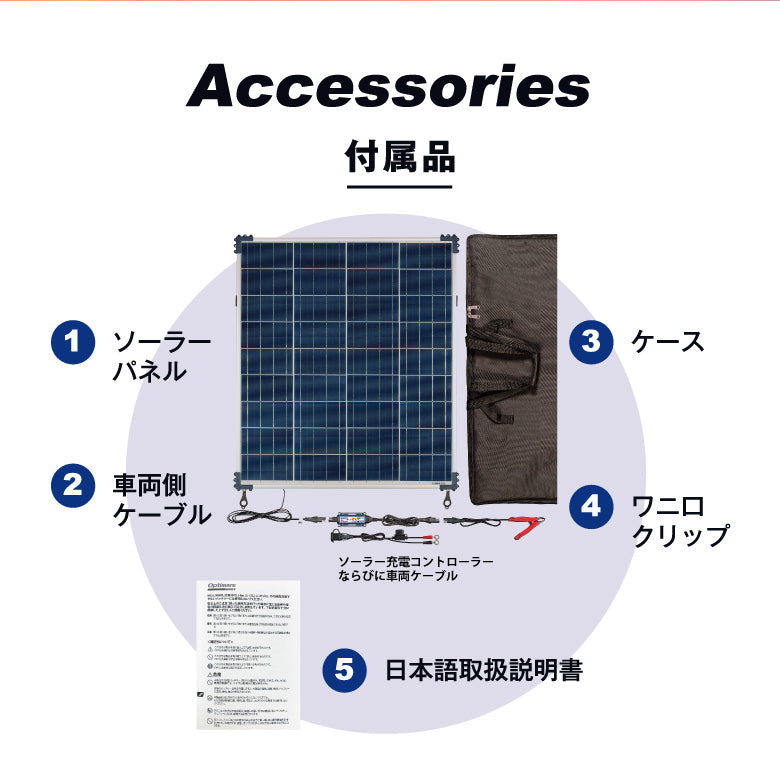 TecMATE OptiMATE ソーラー 80W Travel Kit TM523-8TK