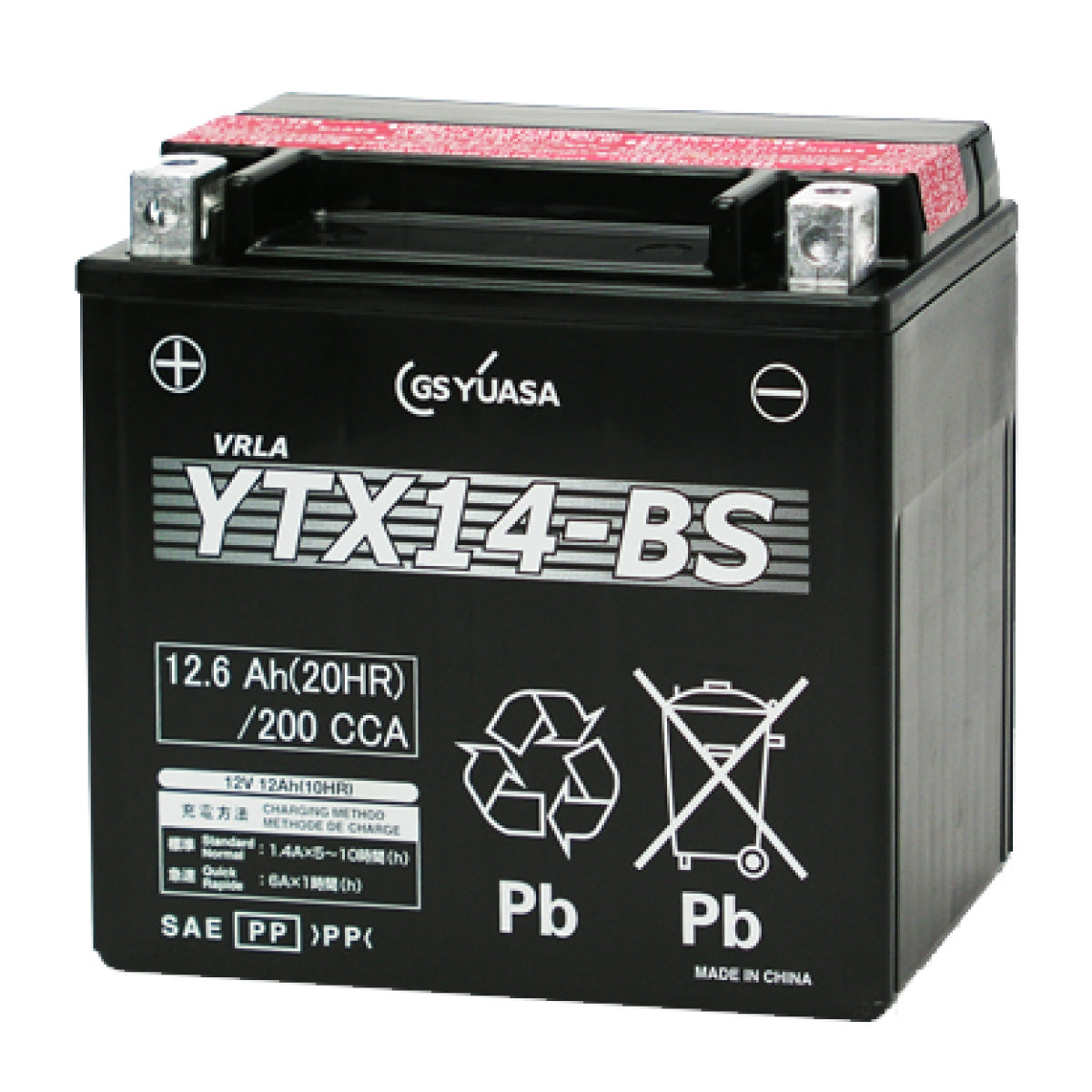 GSユアサ YTX14-BS (密閉型) バイク用バッテリー