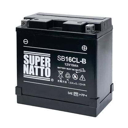 スーパーナット SB16CL-B （シールド型） バイク用バッテリー