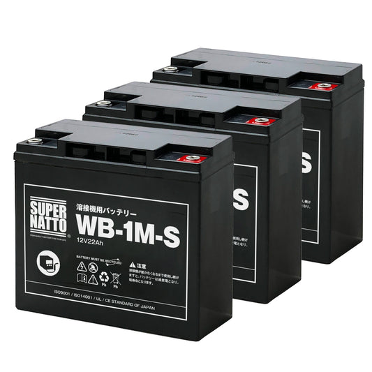 スーパーナット WB-1M-S 溶接機用バッテリー 3個 無料回収チケットセット