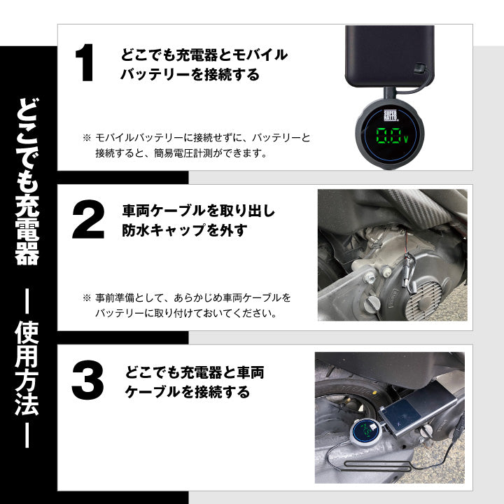 スーパーナット バッテリー充電器 どこでも充電器（12V専用）