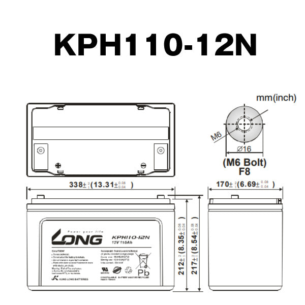 LONG KPH110-12N サイクルバッテリー – バッテリーストア.com