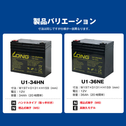 LONG U1-36NE サイクルバッテリー