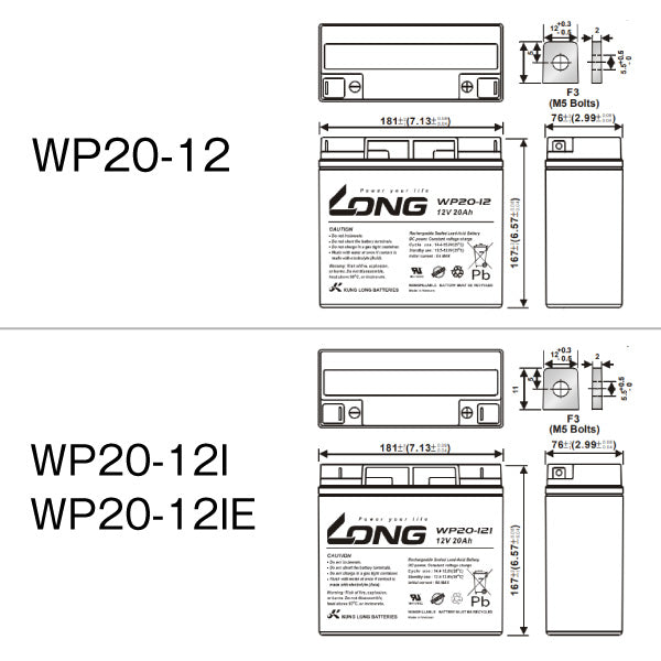 LONG WP20-12IE サイクルバッテリー – バッテリーストア.com