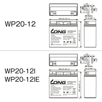 LONG WP20-12IE サイクルバッテリー