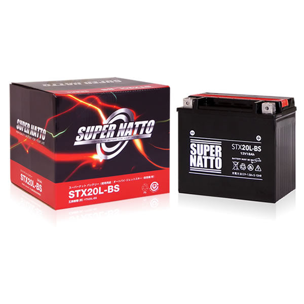 スーパーナット STX20L-BS （密閉型） バイク用バッテリー