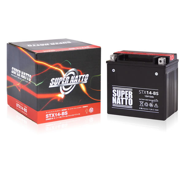スーパーナット STX14-BS （密閉型） バイク用バッテリー – バッテリーストア.com