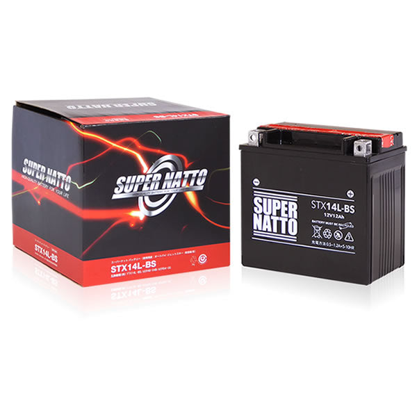 スーパーナット STX14L-BS （密閉型） バイク用バッテリー – バッテリーストア.com