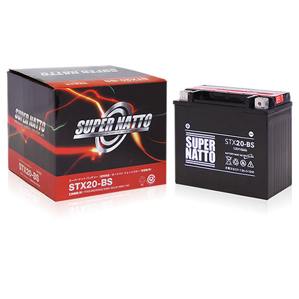 スーパーナット STX20-BS （密閉型） バイク用バッテリー
