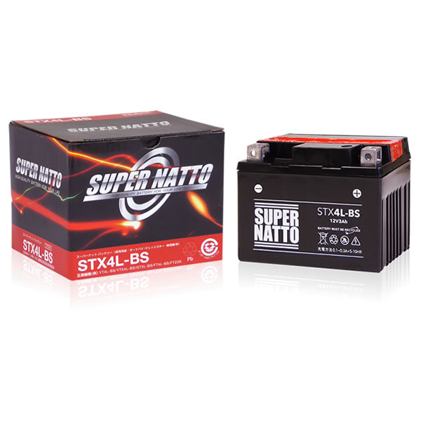 スーパーナット STX4L-BS （密閉型） バイク用バッテリー – バッテリーストア.com