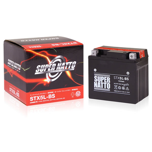 STX5L-BS (密閉型) バイクバッテリースーパーナット
