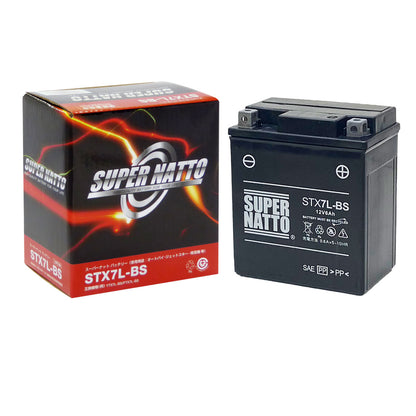 スーパーナット STX7L-BS （シールド型） バイク用バッテリー