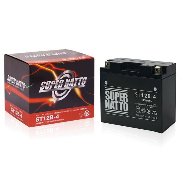 スーパーナット ST12B-4 （シールド型） バイク用バッテリー